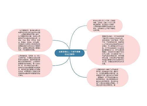 在职县级以上干部不得兼任社团领导