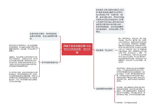 两男子实名举报东莞16法官犯法伪造证据、违法办案