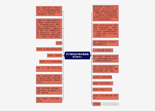 男子偷吃超市俩卤蛋逃跑挥刀伤4人