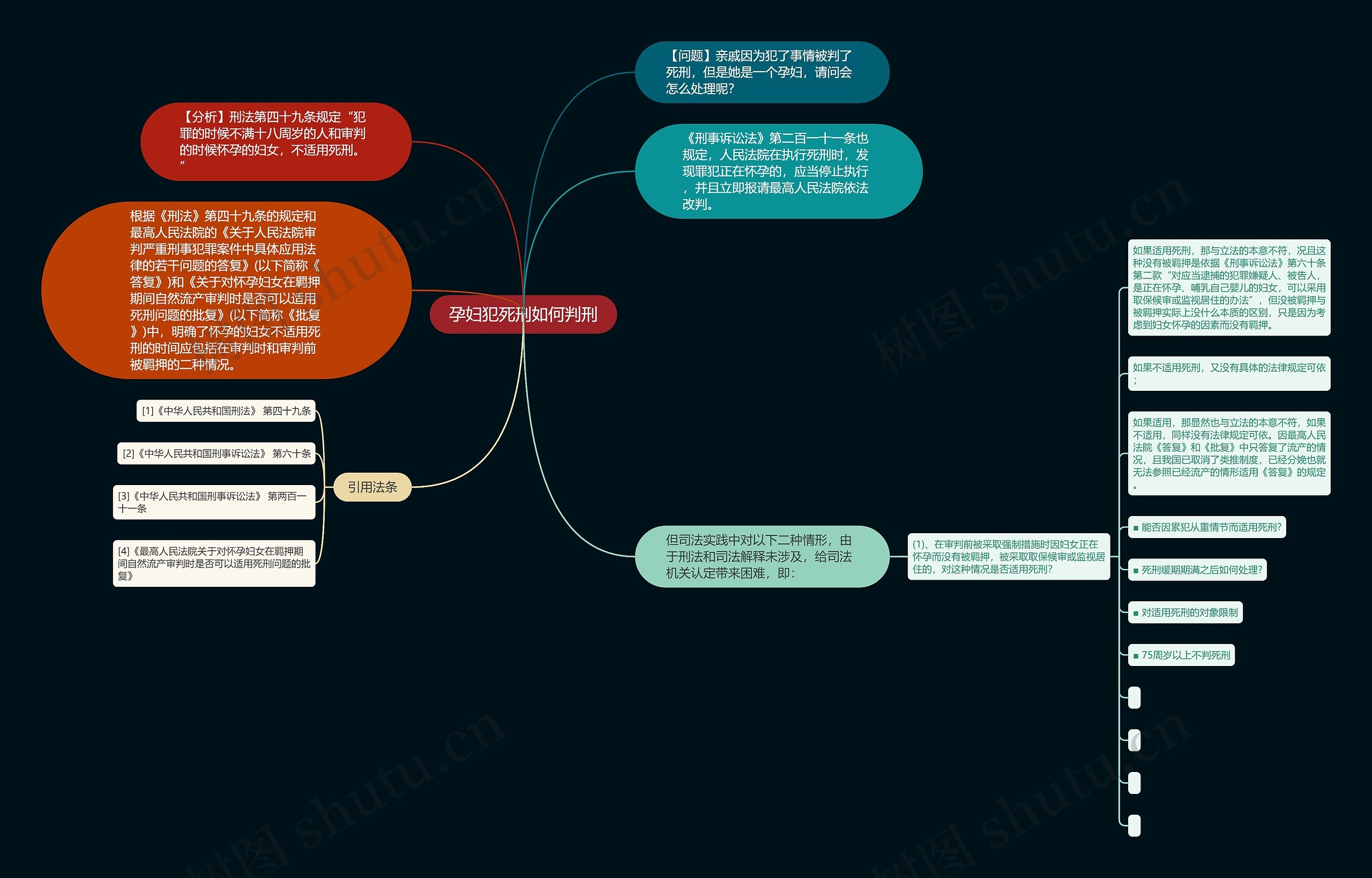 孕妇犯死刑如何判刑思维导图