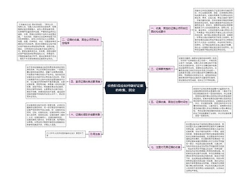 侦查阶段应如何做好证据的收集、固定