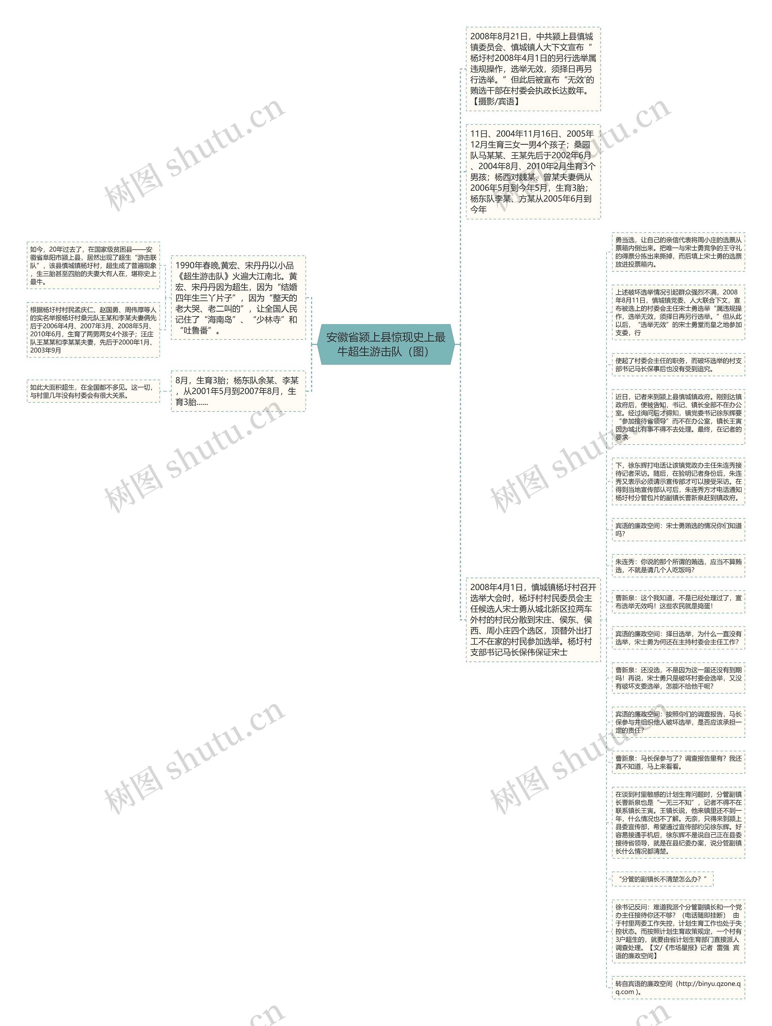 安徽省颍上县惊现史上最牛超生游击队（图）思维导图