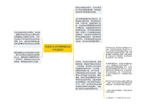 时政热点:合作精神推动法中关系前行