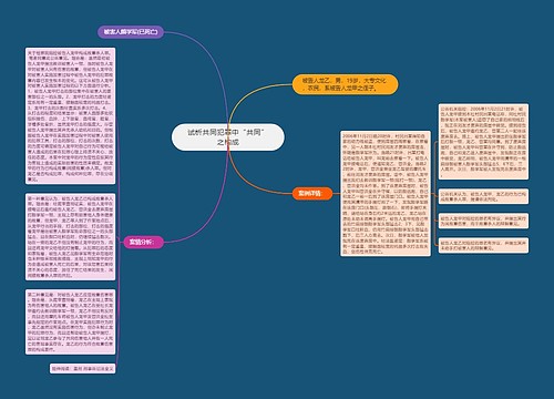 试析共同犯罪中“共同”之构成