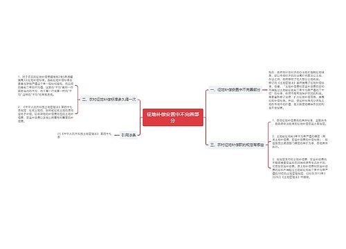 征地补偿安置中不完善部分