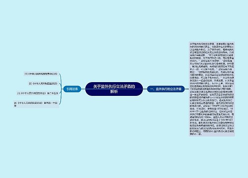 关于监外执行立法矛盾的解析