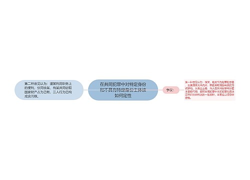 在共同犯罪中对特定身份和不具有特定身份主体该如何定性