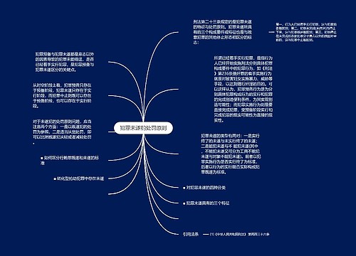 犯罪未遂的处罚原则