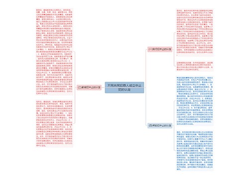 不同共同犯罪人成立中止犯的认定