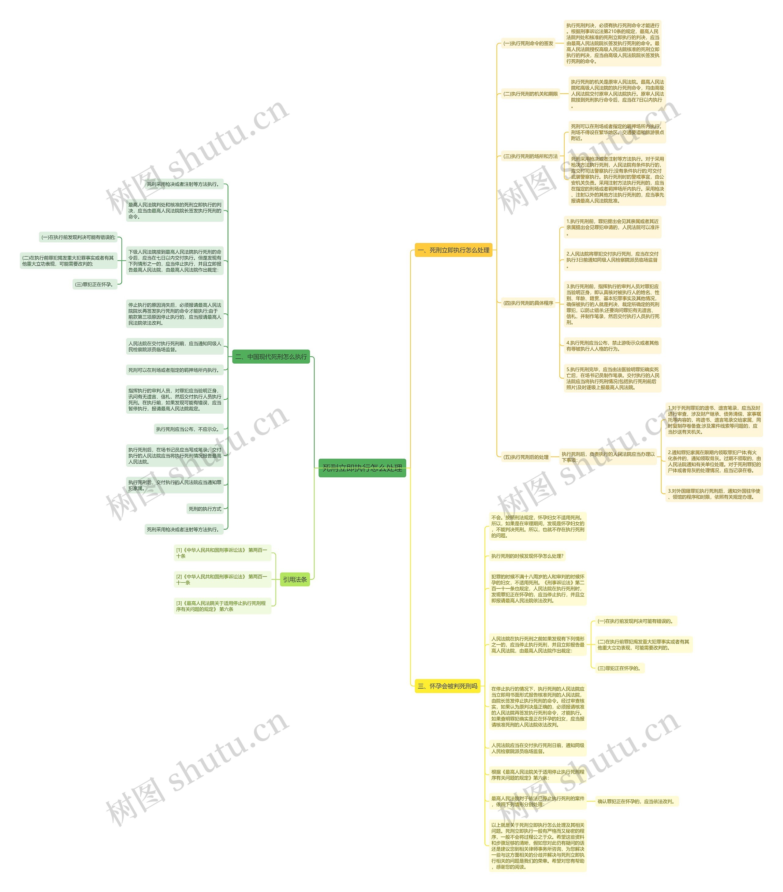 死刑立即执行怎么处理思维导图