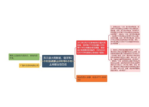 东兰县大同板坡、信河等2个村及武篆上圩村等5个村土地整治项目招