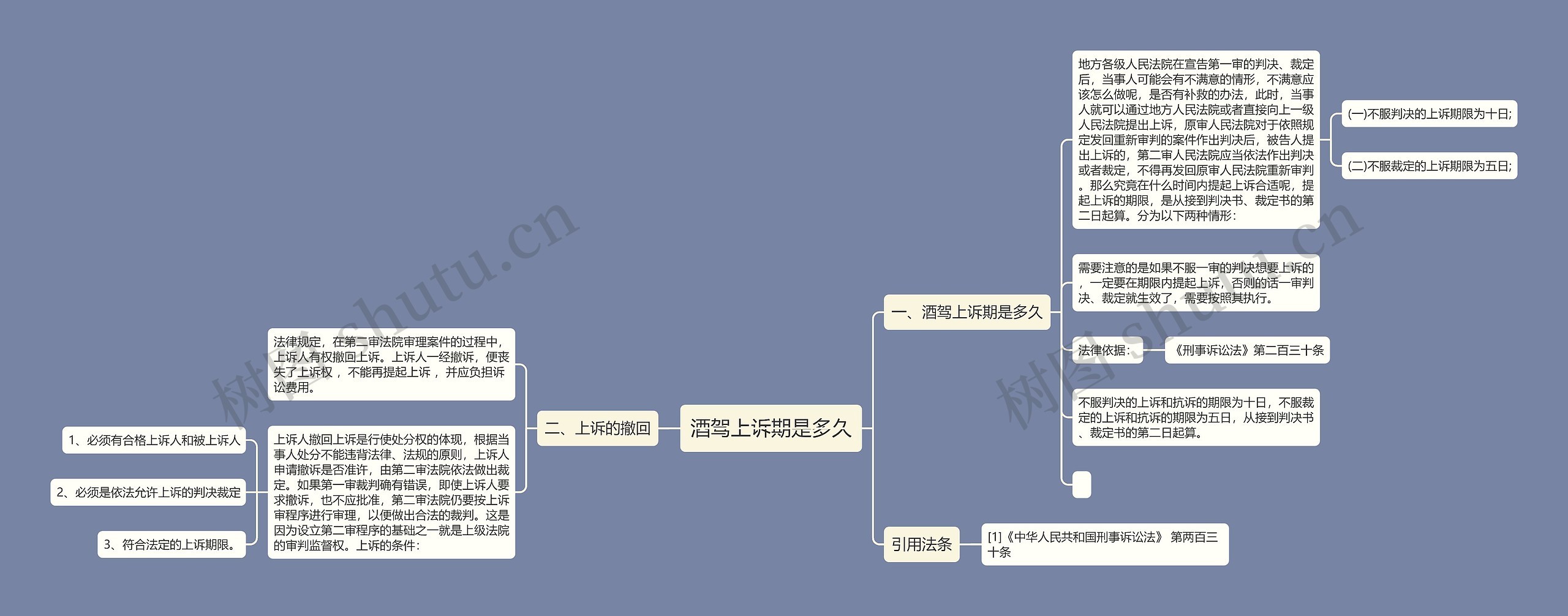 酒驾上诉期是多久思维导图