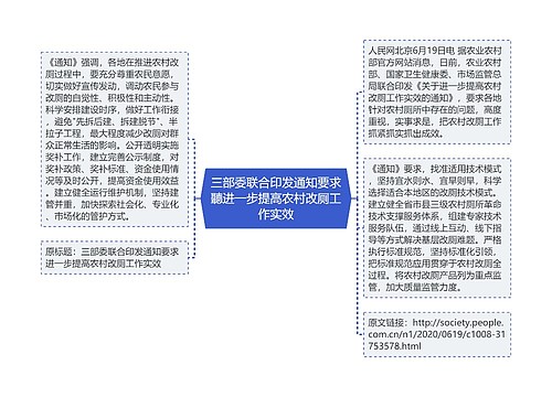 三部委联合印发通知要求聽进一步提高农村改厕工作实效