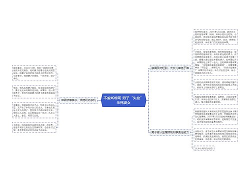 不爱听唠叨 男子“失控”杀死妻女