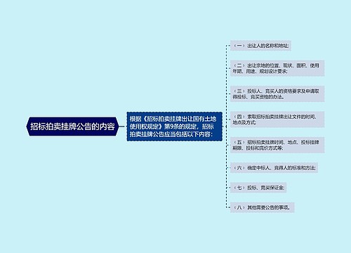 招标拍卖挂牌公告的内容