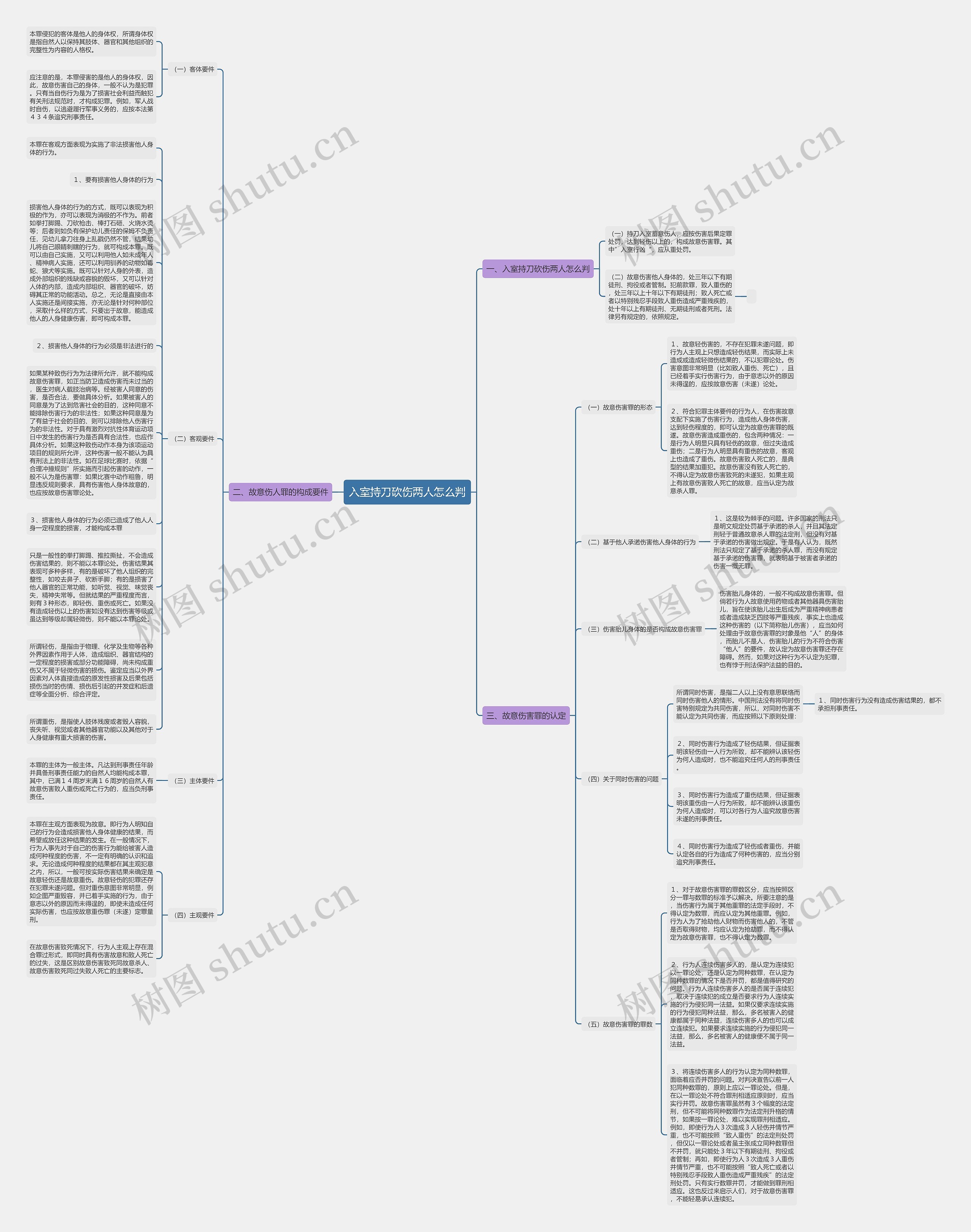 入室持刀砍伤两人怎么判思维导图