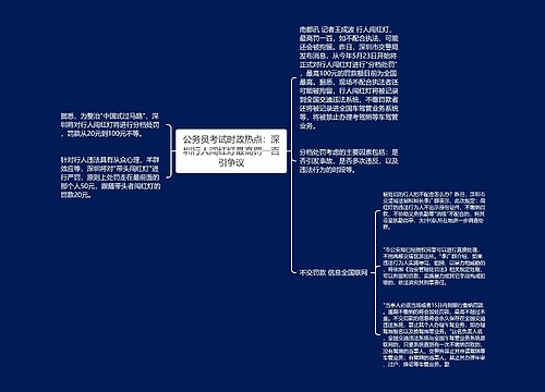 公务员考试时政热点：深圳行人闯红灯最高罚一百引争议