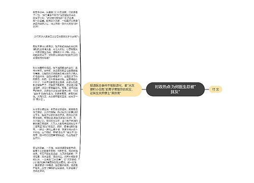 时政热点:为何医生总被"抹灰"