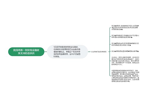 我国再推一批财税金融政策支持防疫保供