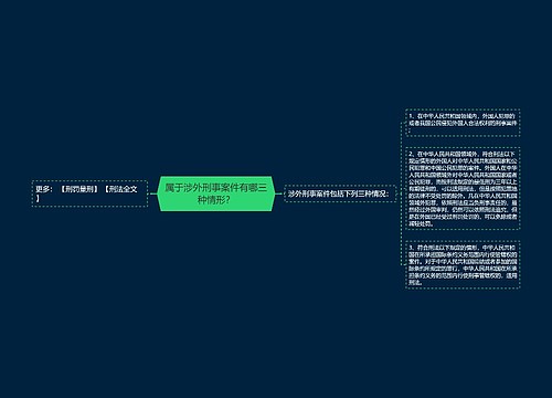 属于涉外刑事案件有哪三种情形？