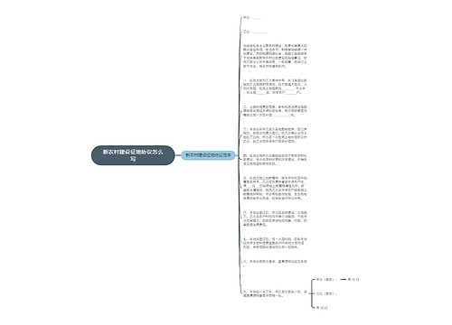 新农村建设征地协议怎么写
