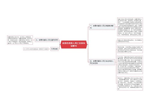 故意伤害致人死亡自首有谅解书