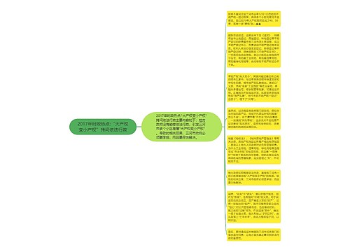 2017年时政热点:“大产权变小产权”拷问依法行政