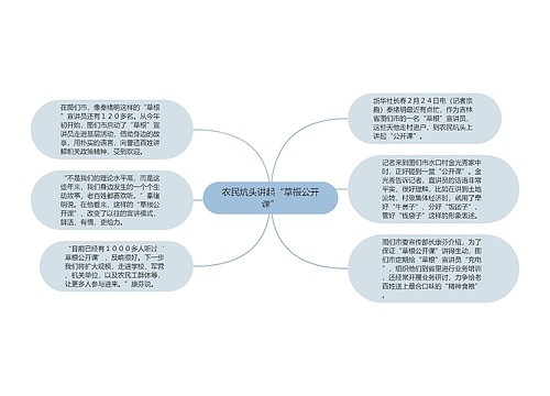 农民炕头讲起“草根公开课”