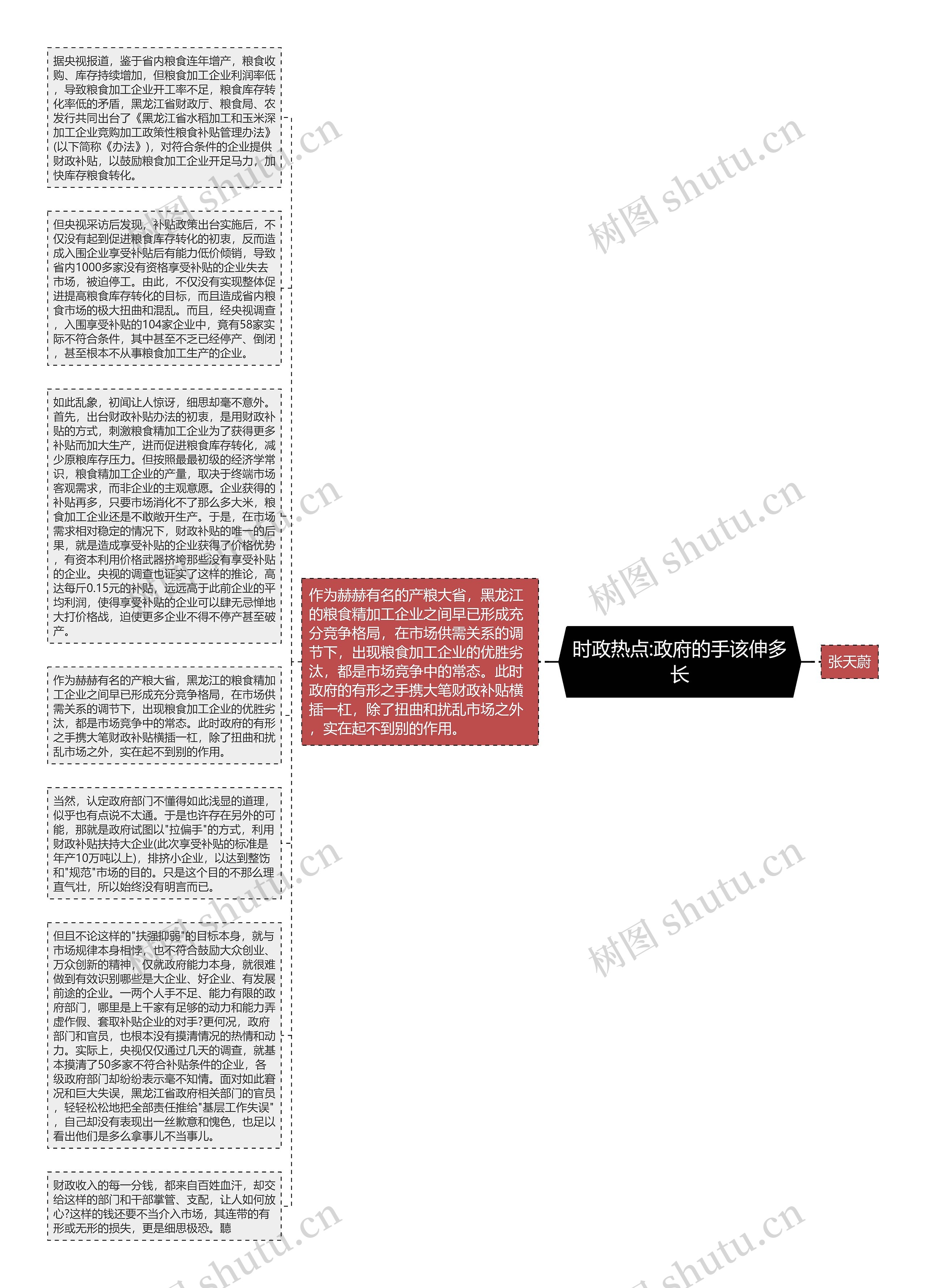 时政热点:政府的手该伸多长思维导图