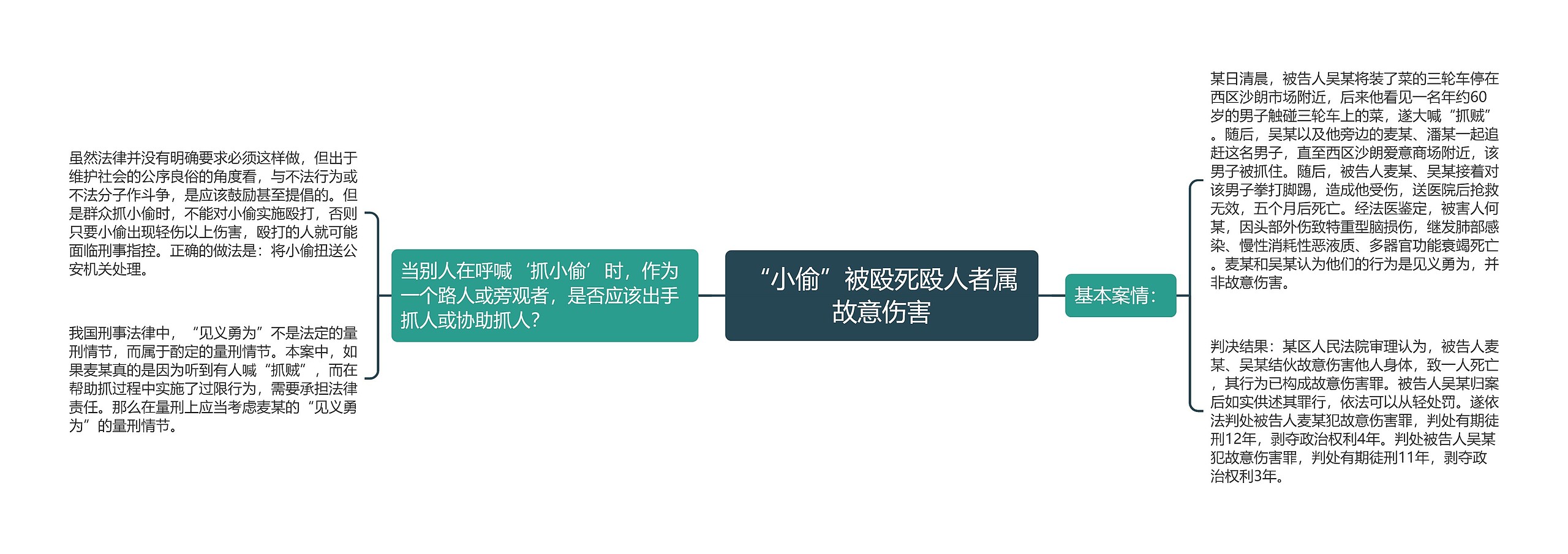 “小偷”被殴死殴人者属故意伤害