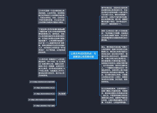 公务员考试时政热点：专家解读公务员聘任制