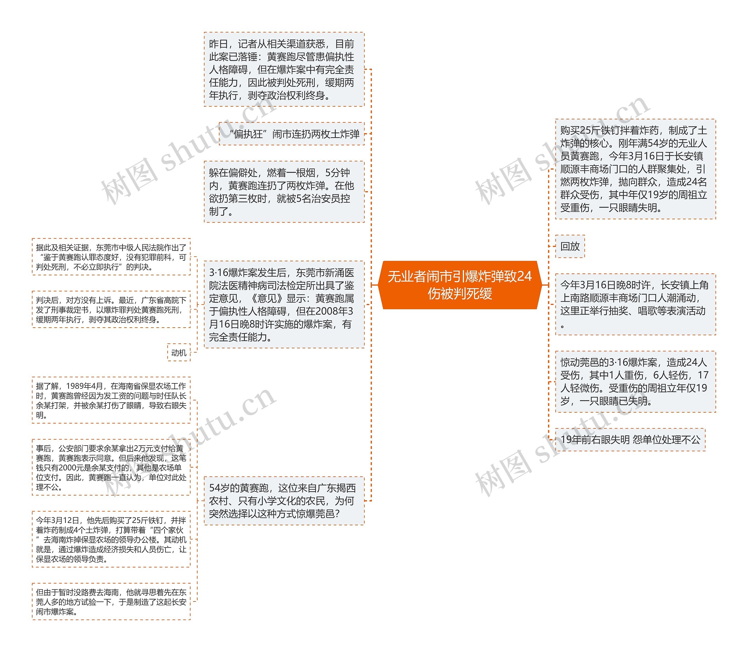 无业者闹市引爆炸弹致24伤被判死缓