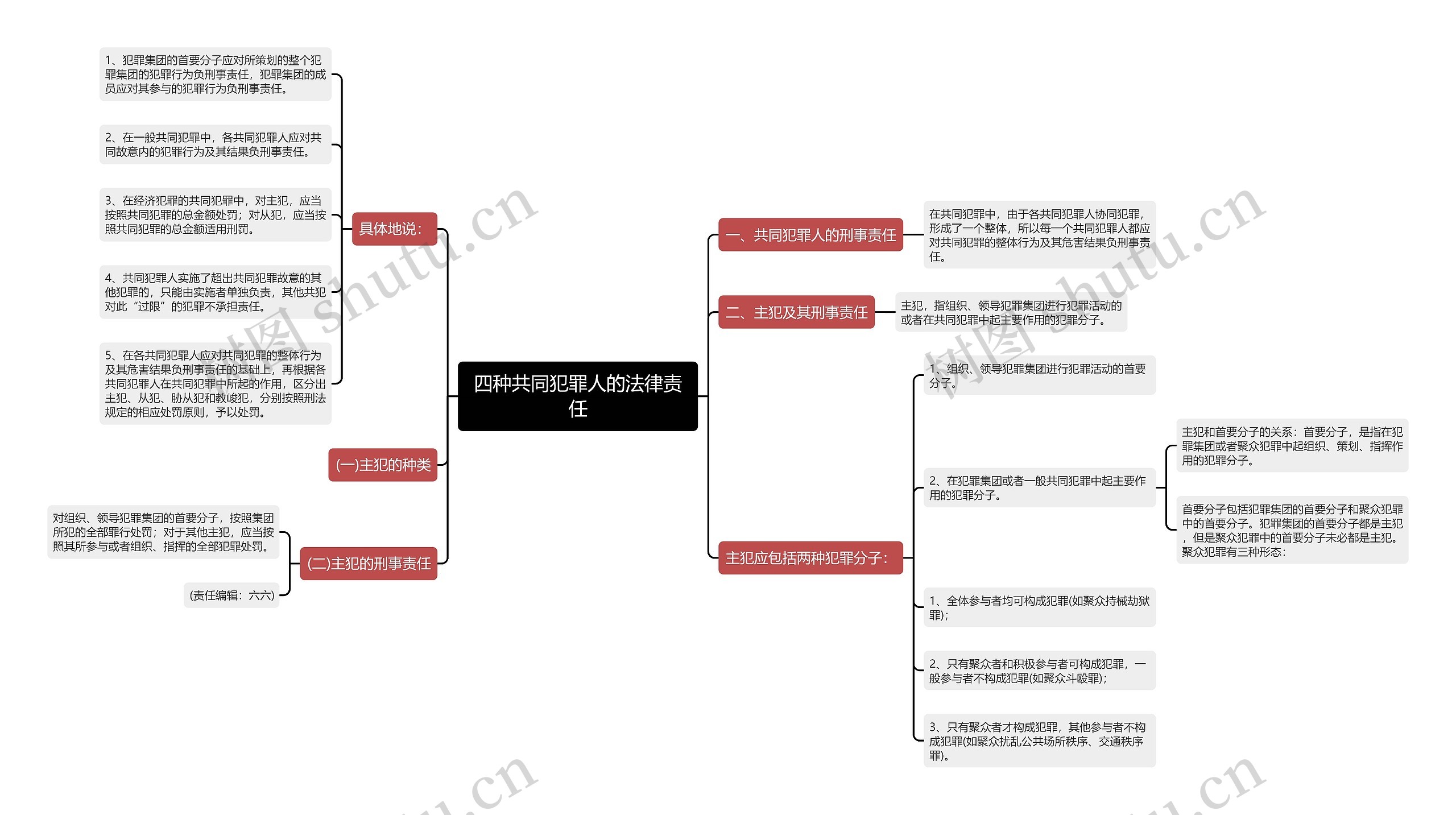 四种共同犯罪人的法律责任 四种共同犯罪人的法律责任