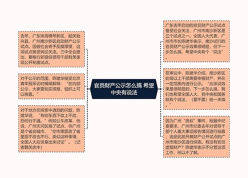 官员财产公示怎么搞 希望中央有说法