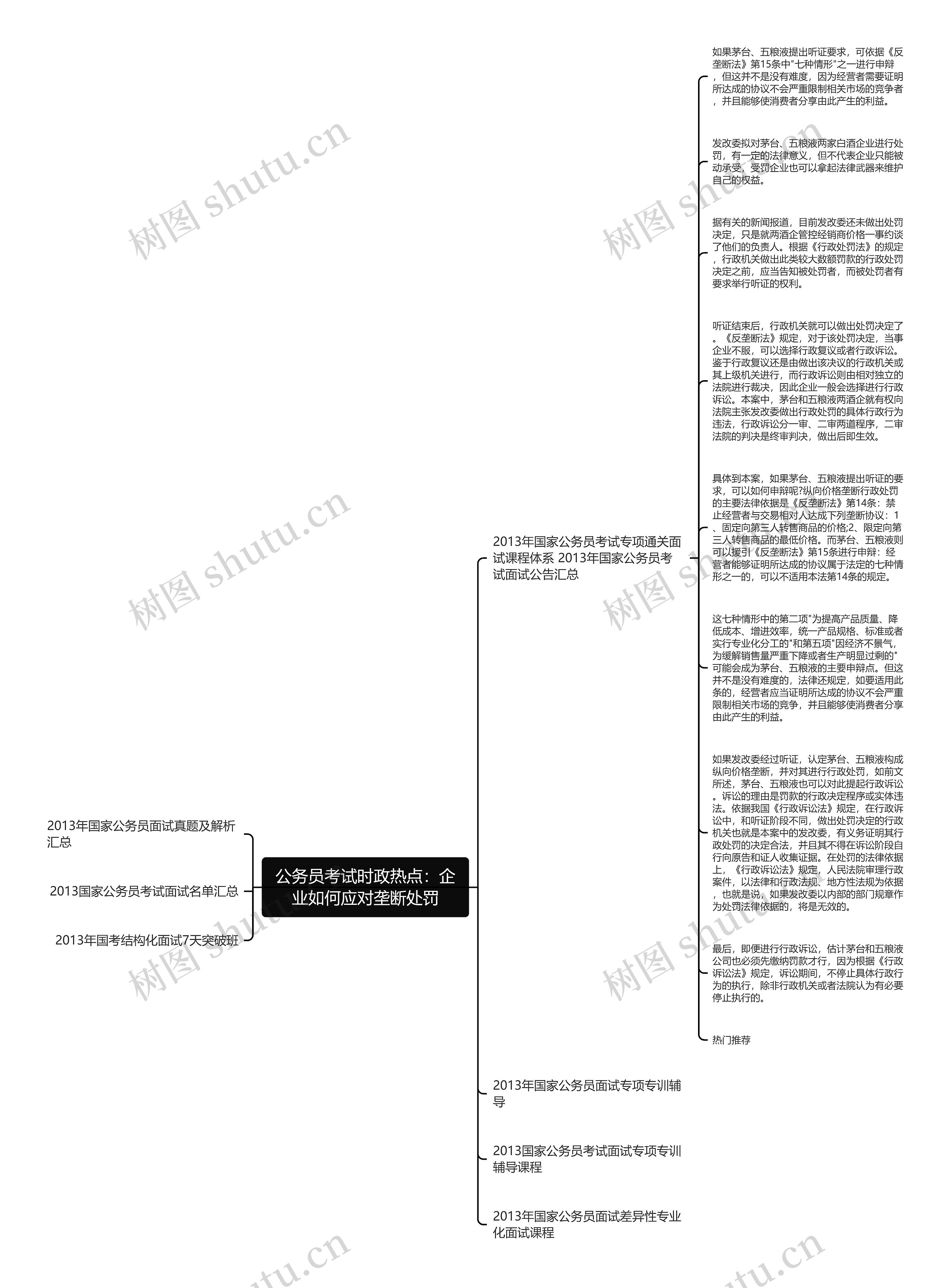 公务员考试时政热点：企业如何应对垄断处罚思维导图