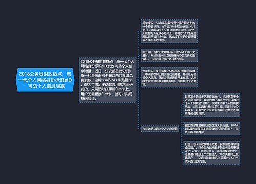 2018公务员时政热点：新一代个人网络身份标识eID  可防个人信息泄露