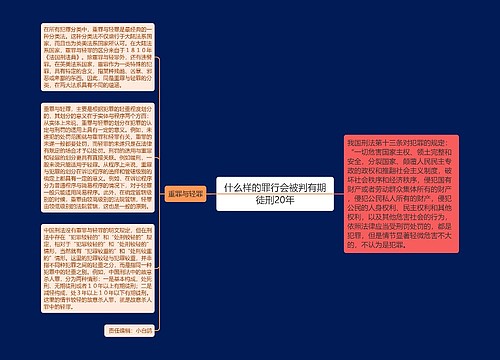 什么样的罪行会被判有期徒刑20年