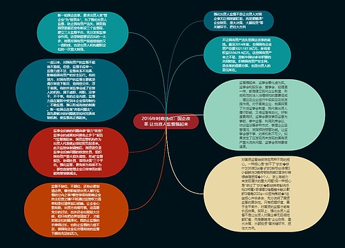 2016年时政热点：国企改革 让出资人监督强起来