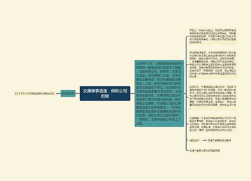 交通肇事逃逸　保险公司拒赔