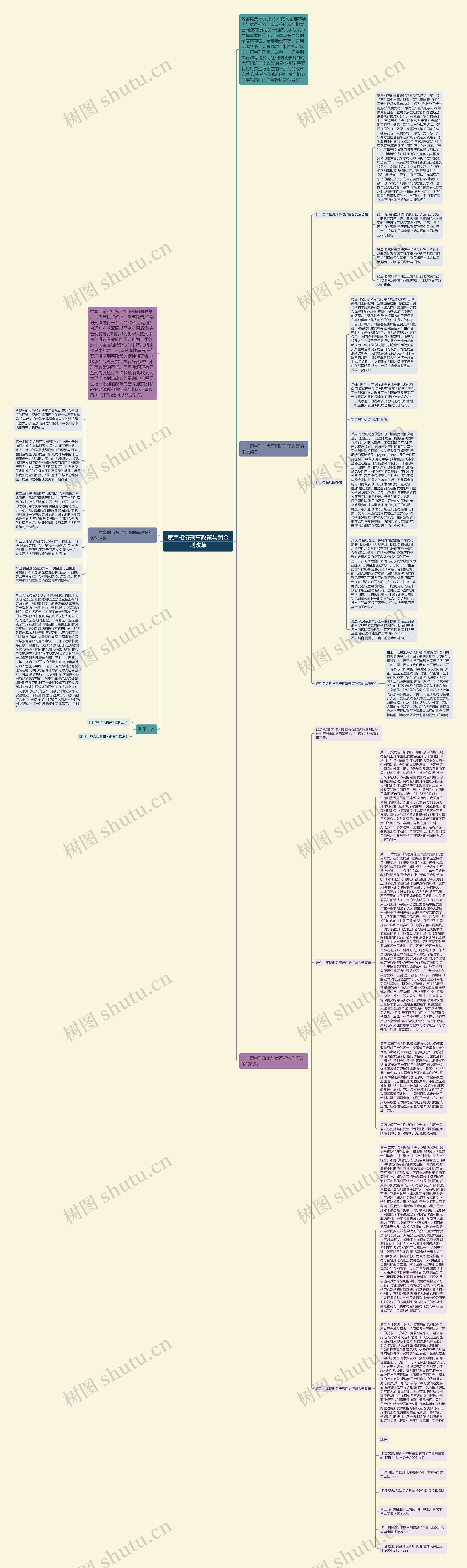 宽严相济刑事政策与罚金刑改革思维导图