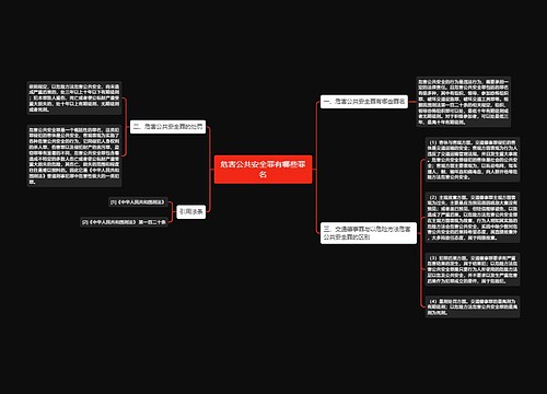 危害公共安全罪有哪些罪名