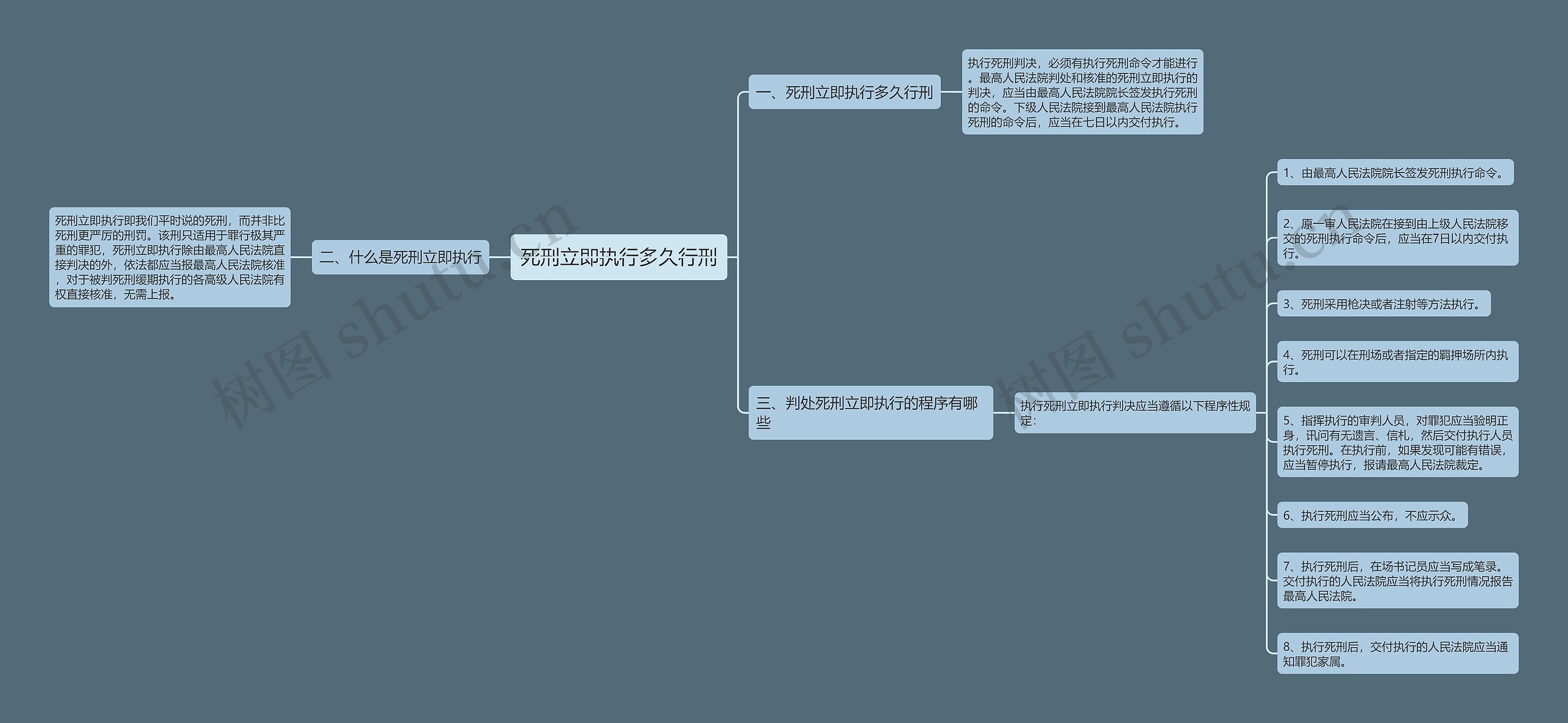 死刑立即执行多久行刑思维导图