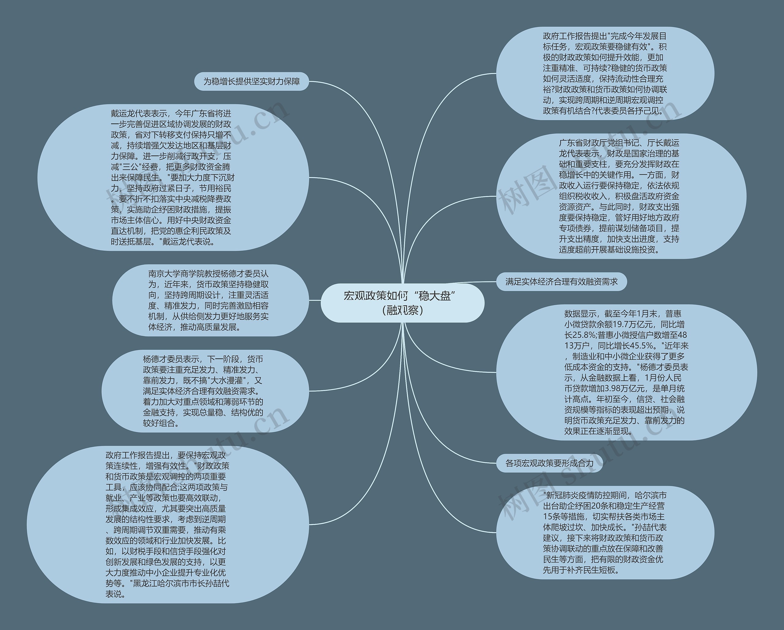 宏观政策如何“稳大盘”（融观察）思维导图