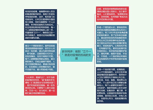 新华网评：做到“三个一”就是对疫情防控战的支援