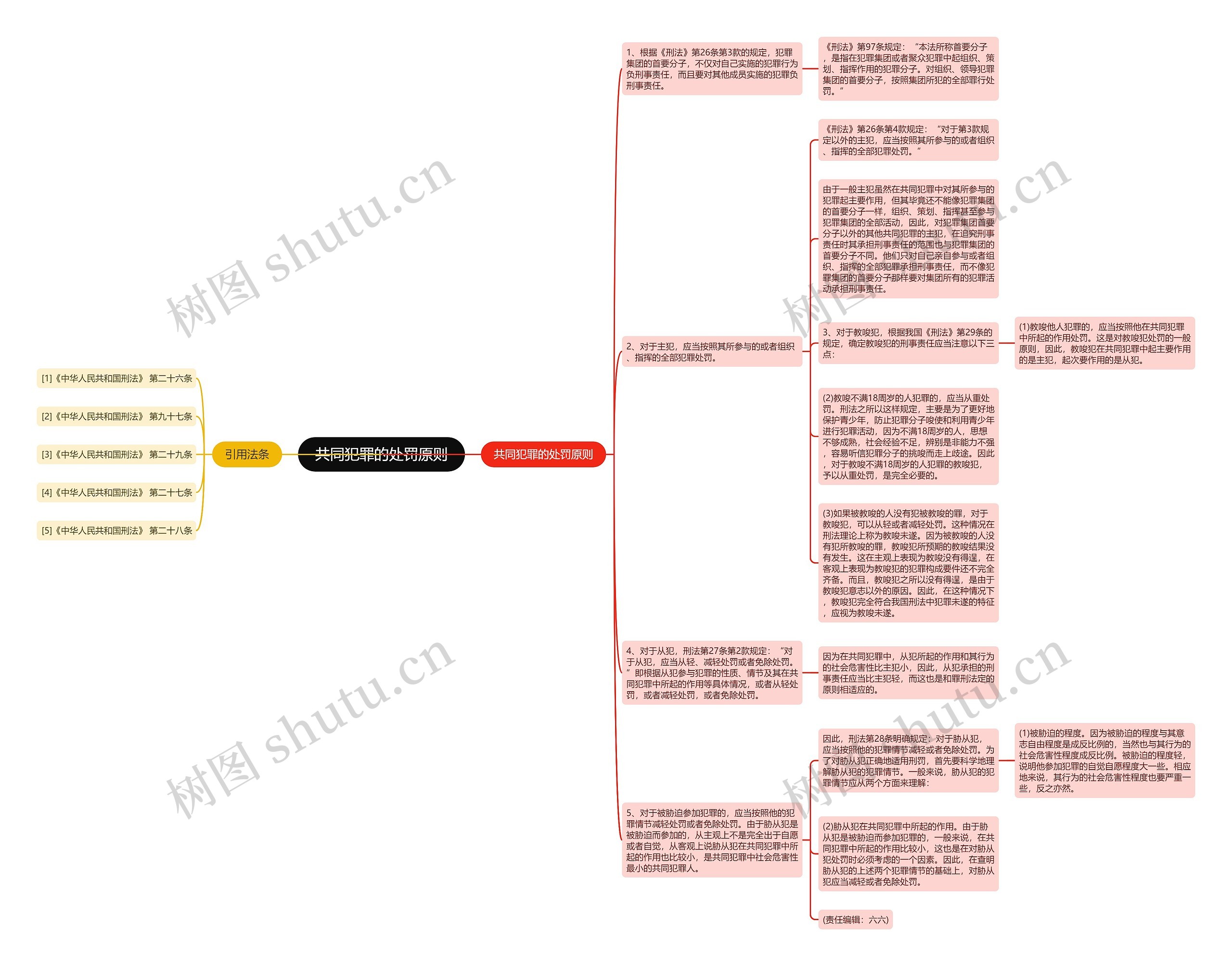 共同犯罪的处罚原则思维导图