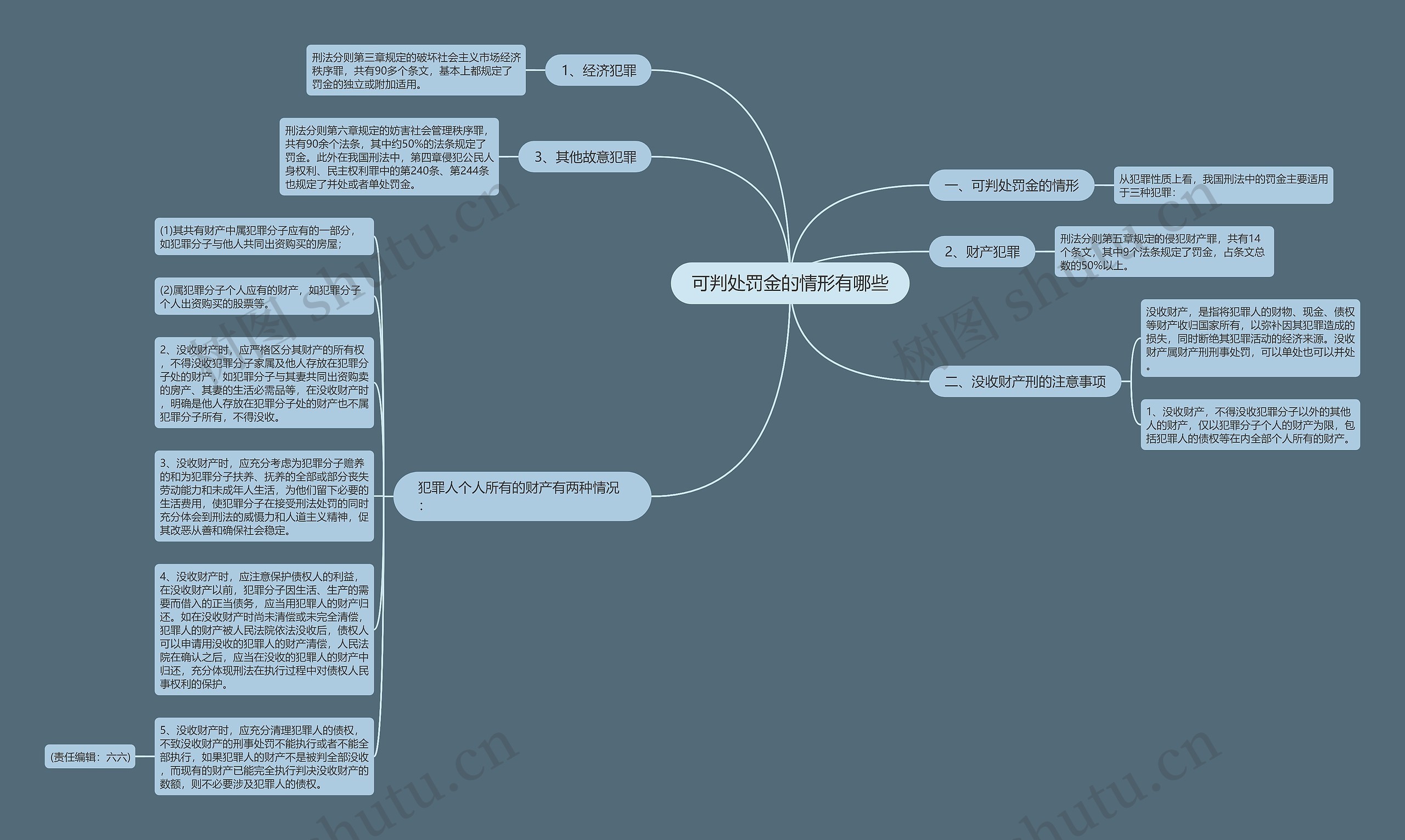 可判处罚金的情形有哪些思维导图