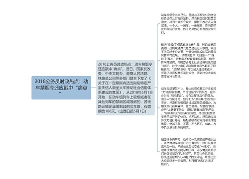 2018公务员时政热点：动车禁烟令还应戳中“痛点”