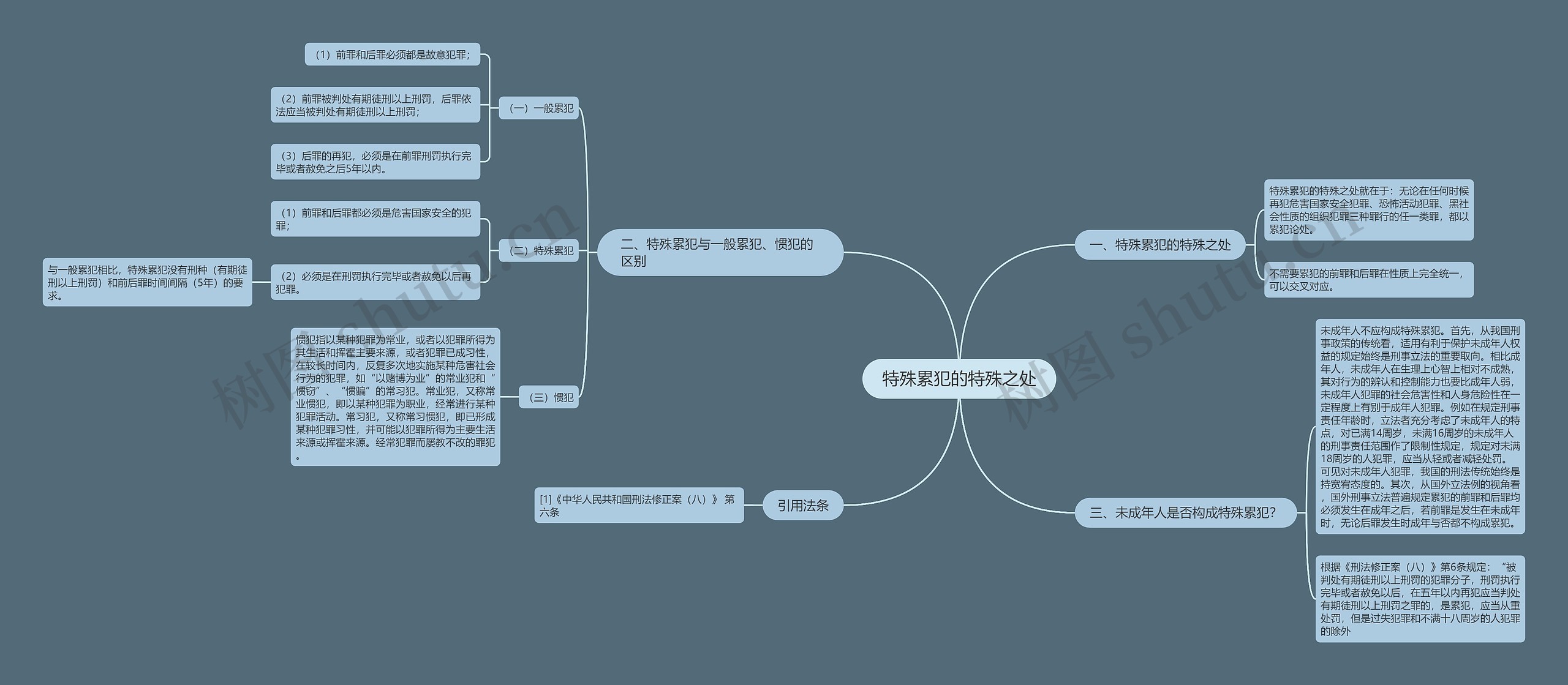特殊累犯的特殊之处思维导图