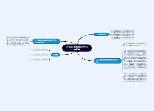 剥夺政治权利的适用方式有几种