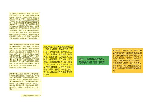 温州一涉黑涉恶团伙设“总教头”和“四大护法”